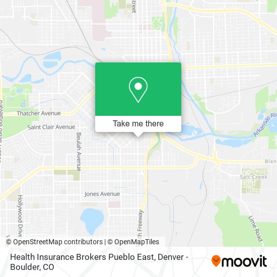 Health Insurance Brokers Pueblo East map