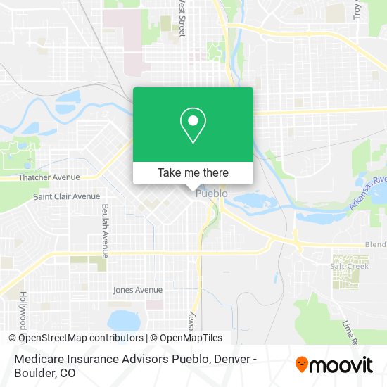 Medicare Insurance Advisors Pueblo map