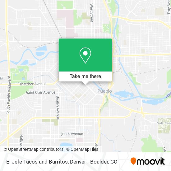 Mapa de El Jefe Tacos and Burritos