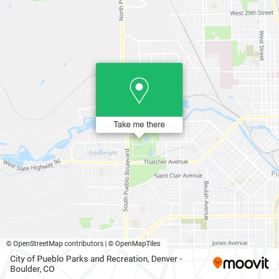 City of Pueblo Parks and Recreation map