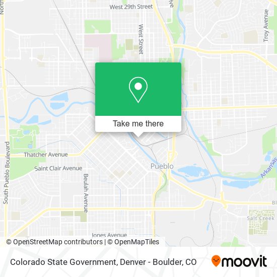 Colorado State Government map