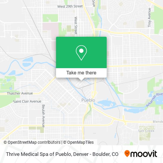 Mapa de Thrive Medical Spa of Pueblo