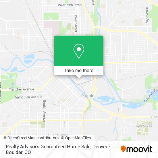 Realty Advisors Guaranteed Home Sale map