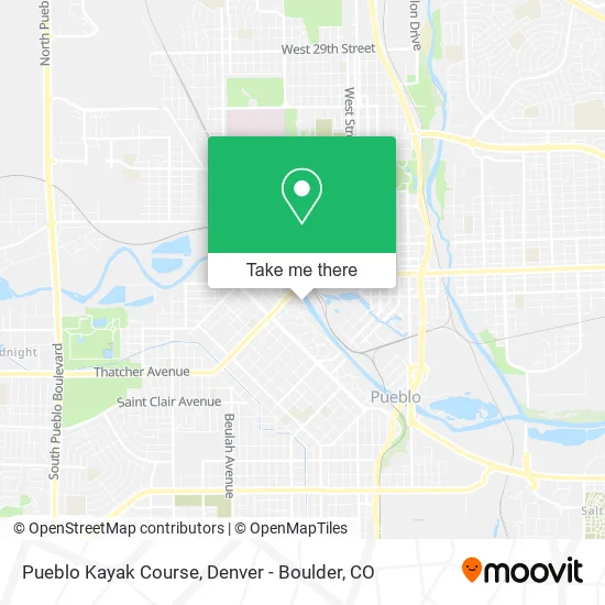 Pueblo Kayak Course map