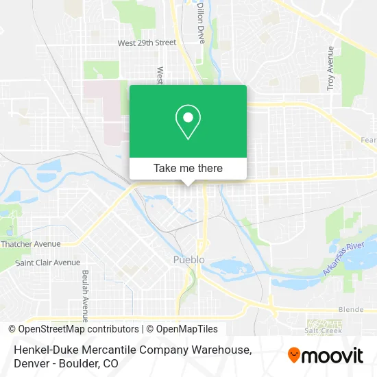 Mapa de Henkel-Duke Mercantile Company Warehouse