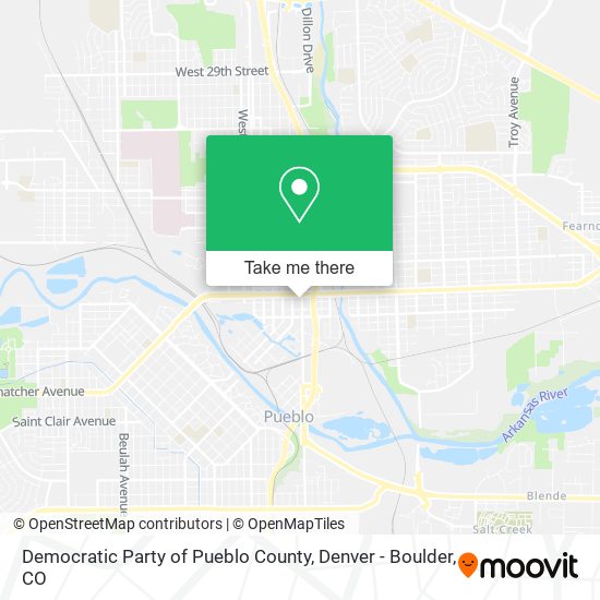 Democratic Party of Pueblo County map