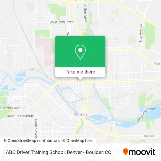 Mapa de ABC Driver Training School