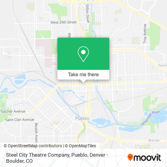 Steel City Theatre Company, Pueblo map