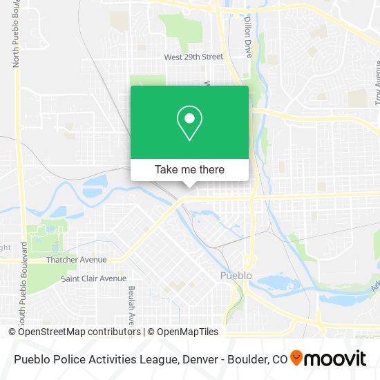 Pueblo Police Activities League map