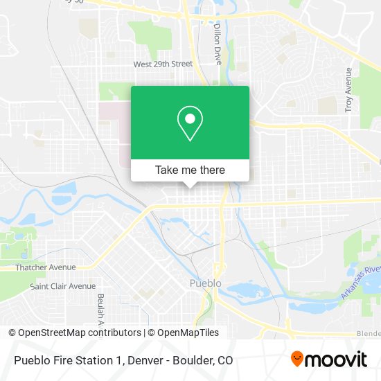 Mapa de Pueblo Fire Station 1
