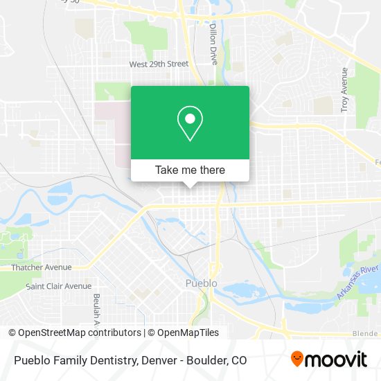 Pueblo Family Dentistry map