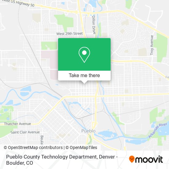 Pueblo County Technology Department map