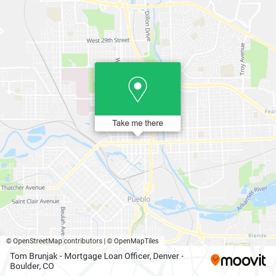 Mapa de Tom Brunjak - Mortgage Loan Officer