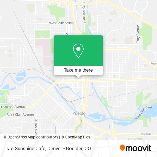 TJ's Sunshine Cafe map