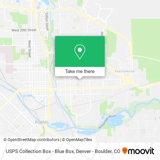 USPS Collection Box - Blue Box map