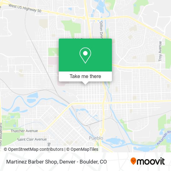 Martinez Barber Shop map