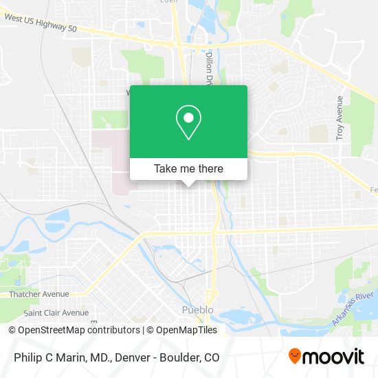 Philip C Marin, MD. map