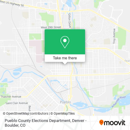 Pueblo County Elections Department map