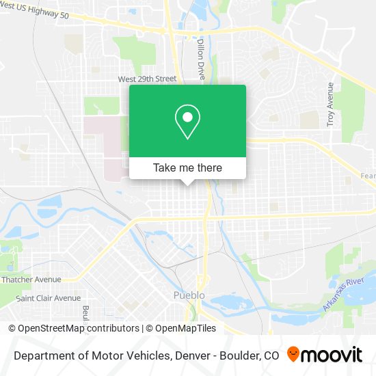 Department of Motor Vehicles map