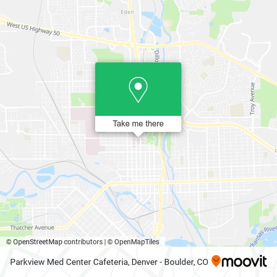 Parkview Med Center Cafeteria map
