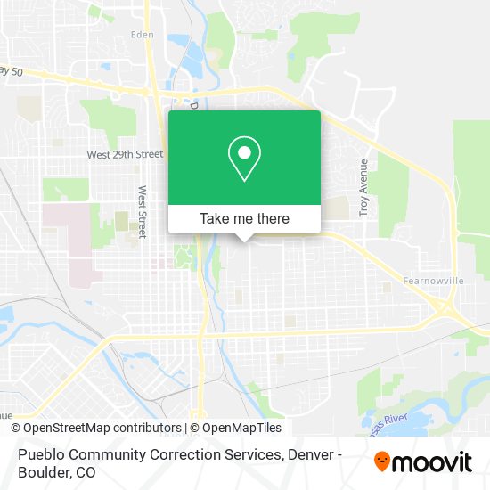 Pueblo Community Correction Services map