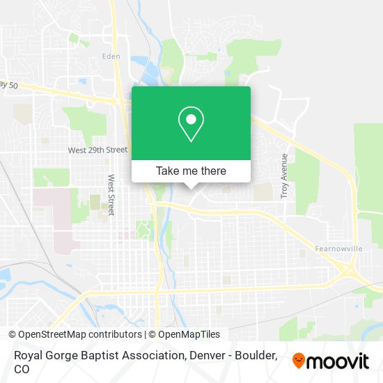 Mapa de Royal Gorge Baptist Association