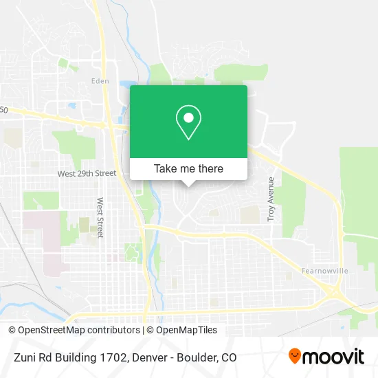 Zuni Rd Building 1702 map