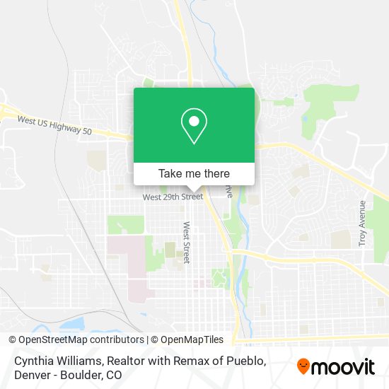 Cynthia Williams, Realtor with Remax of Pueblo map