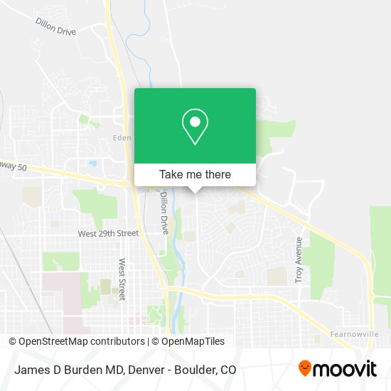 James D Burden MD map