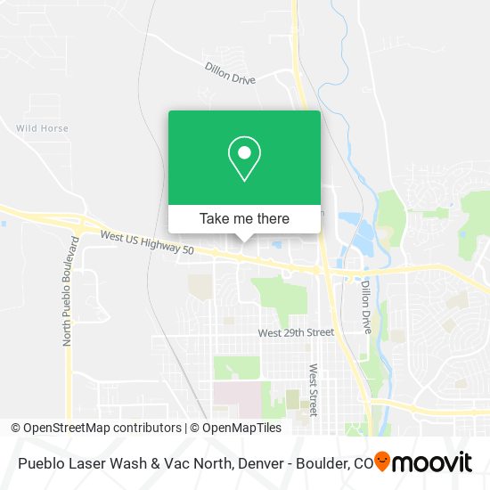 Pueblo Laser Wash & Vac North map