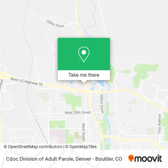 Cdoc Division of Adult Parole map
