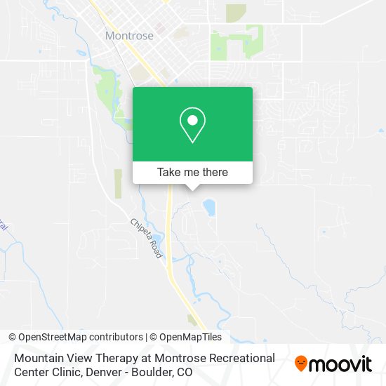 Mountain View Therapy at Montrose Recreational Center Clinic map
