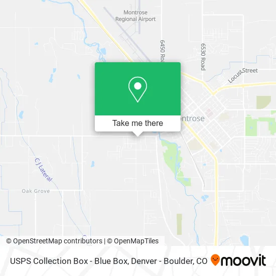 USPS Collection Box - Blue Box map