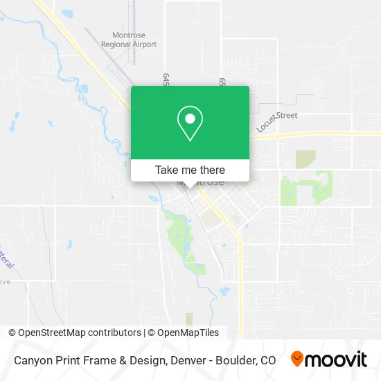 Canyon Print Frame & Design map