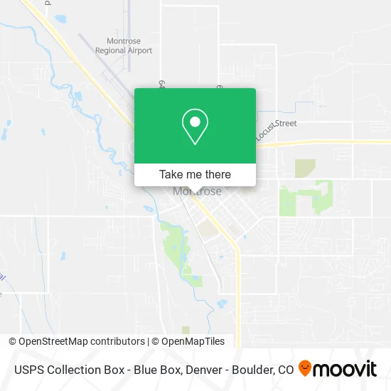 USPS Collection Box - Blue Box map