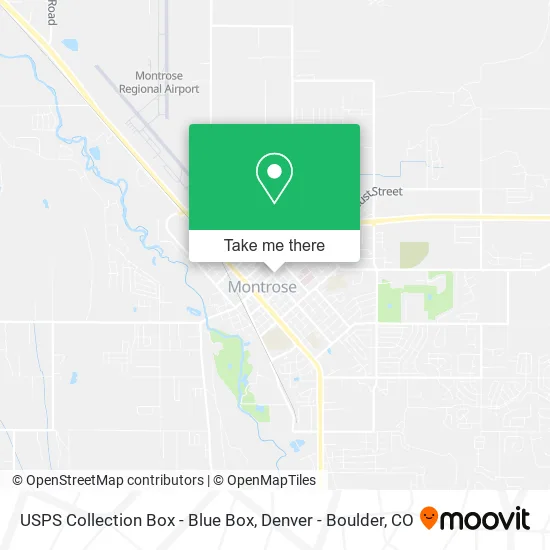 USPS Collection Box - Blue Box map