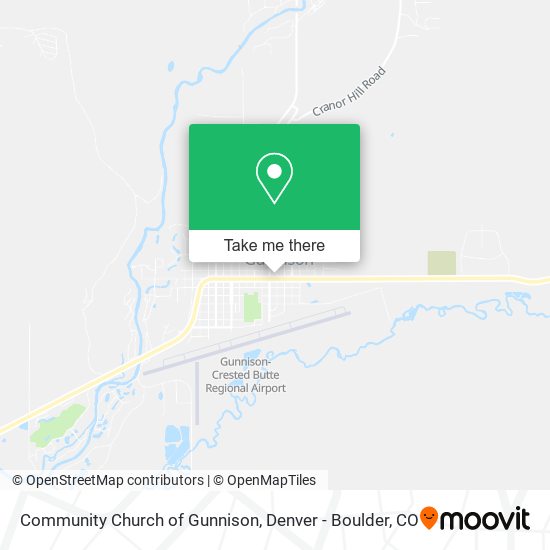 Community Church of Gunnison map