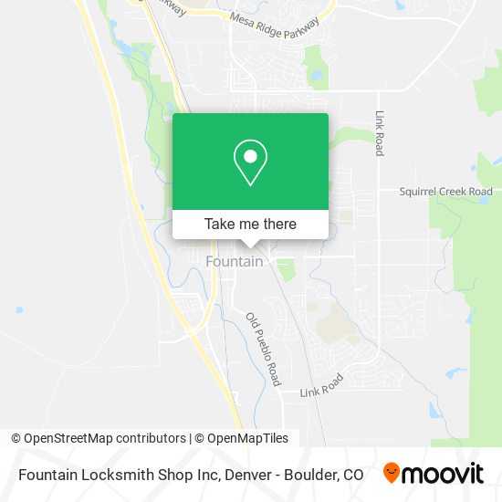 Mapa de Fountain Locksmith Shop Inc