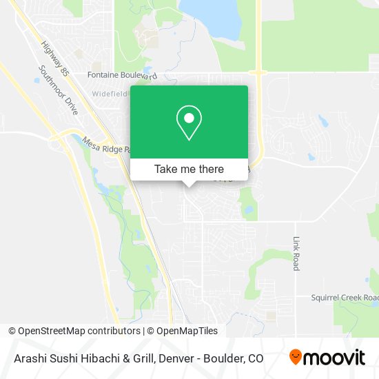 Mapa de Arashi Sushi Hibachi & Grill