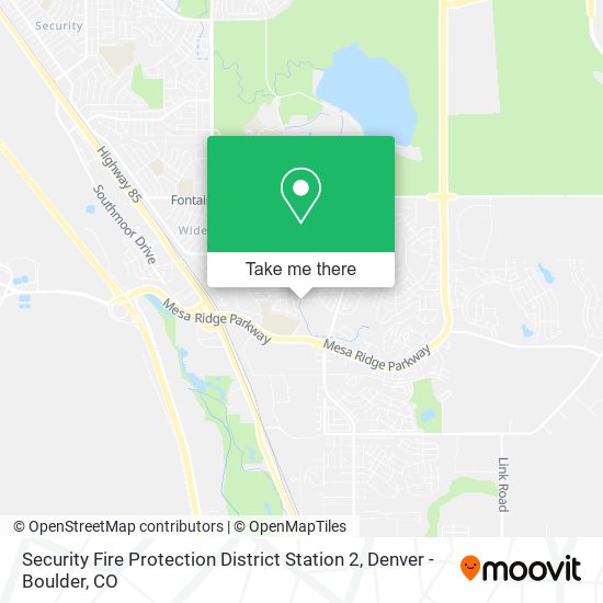 Security Fire Protection District Station 2 map