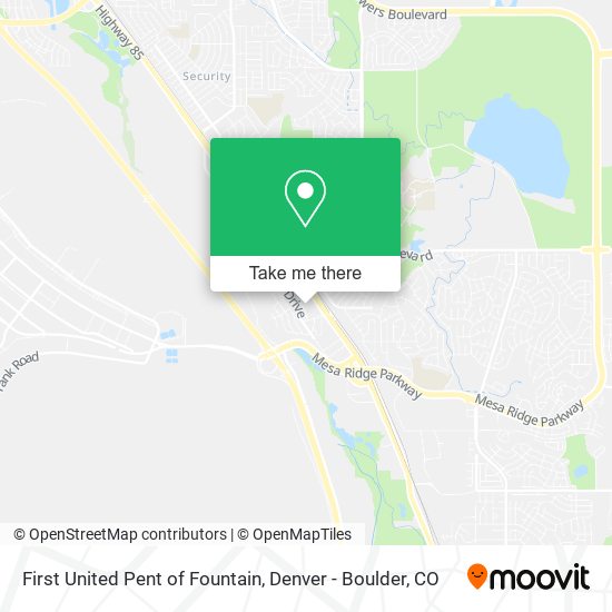 Mapa de First United Pent of Fountain