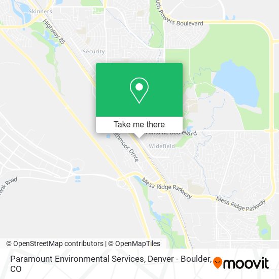 Paramount Environmental Services map