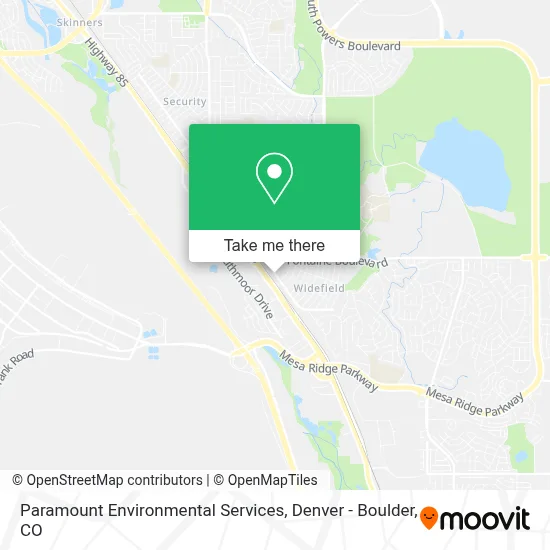 Paramount Environmental Services map