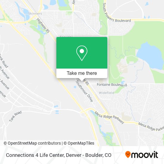 Mapa de Connections 4 Life Center