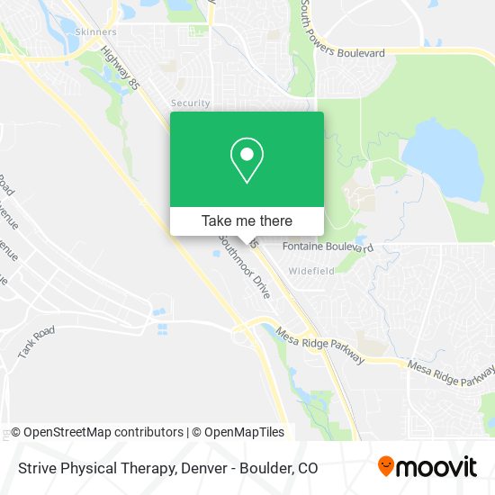 Mapa de Strive Physical Therapy