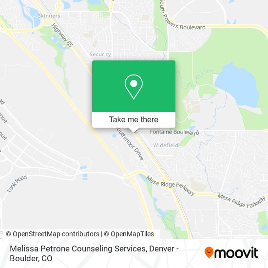 Melissa Petrone Counseling Services map