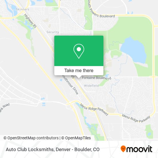 Mapa de Auto Club Locksmiths