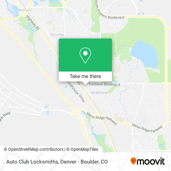 Auto Club Locksmiths map