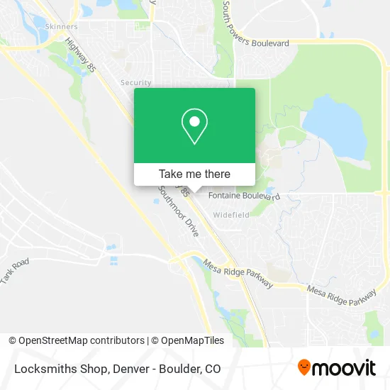 Locksmiths Shop map