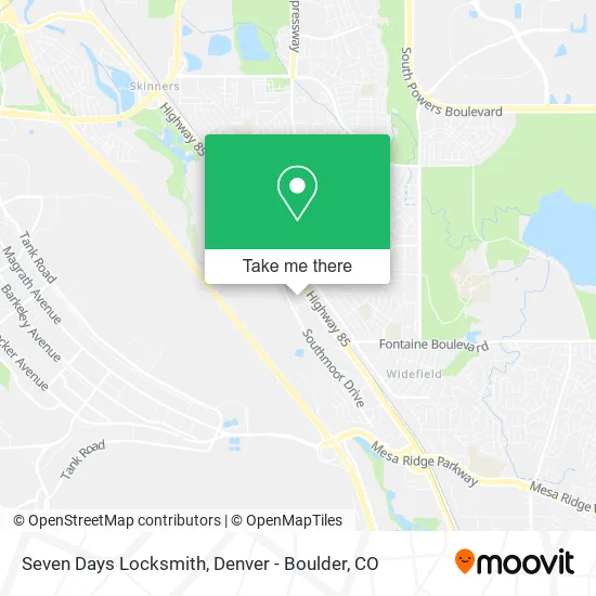 Seven Days Locksmith map